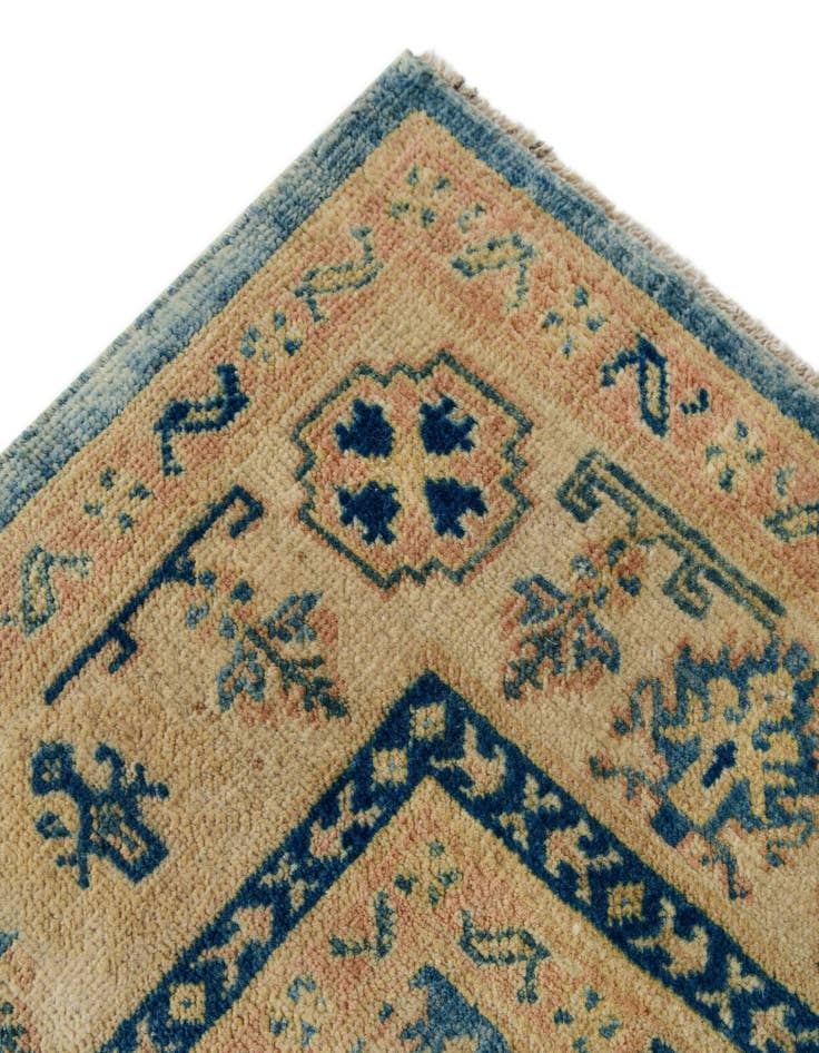 Detail image of  5' 2 x 7' 10  Hand Knotted Oushak Wool Rug