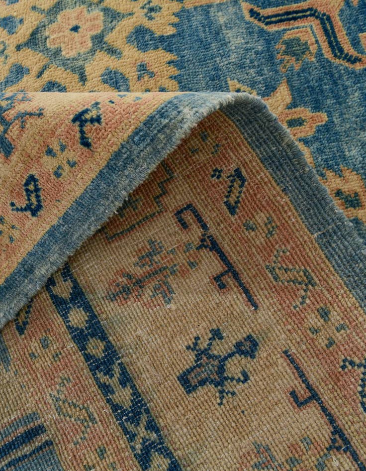 Detail image of  5' 2 x 7' 10  Hand Knotted Oushak Wool Rug