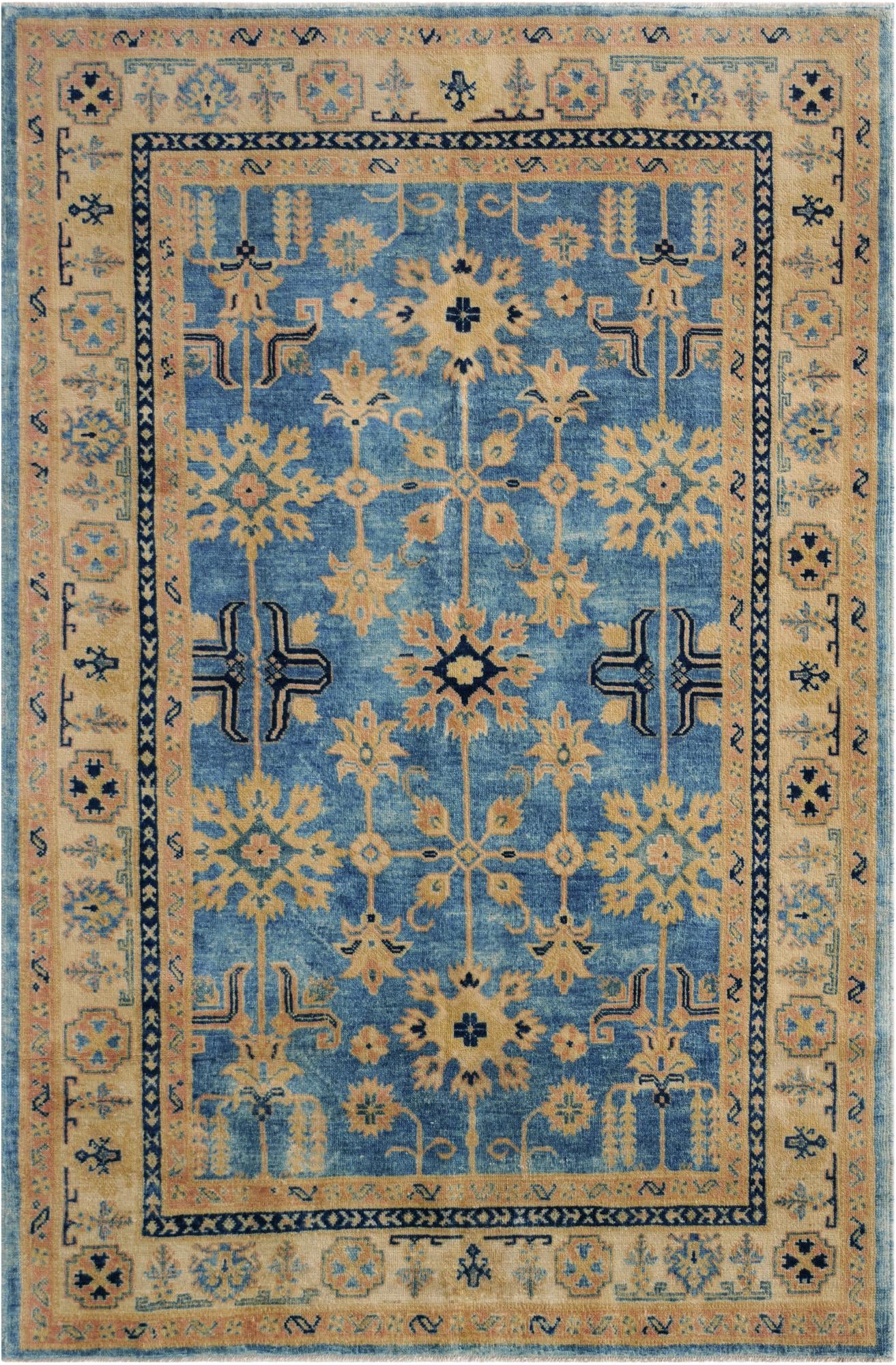  5' 2 x 7' 10  Hand Knotted Oushak Wool Rug