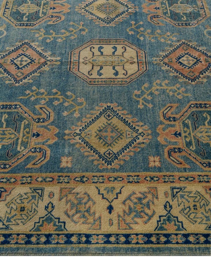 Detail image of 6' 1 x 8' 11 Hand Knotted Oushak Wool Rug