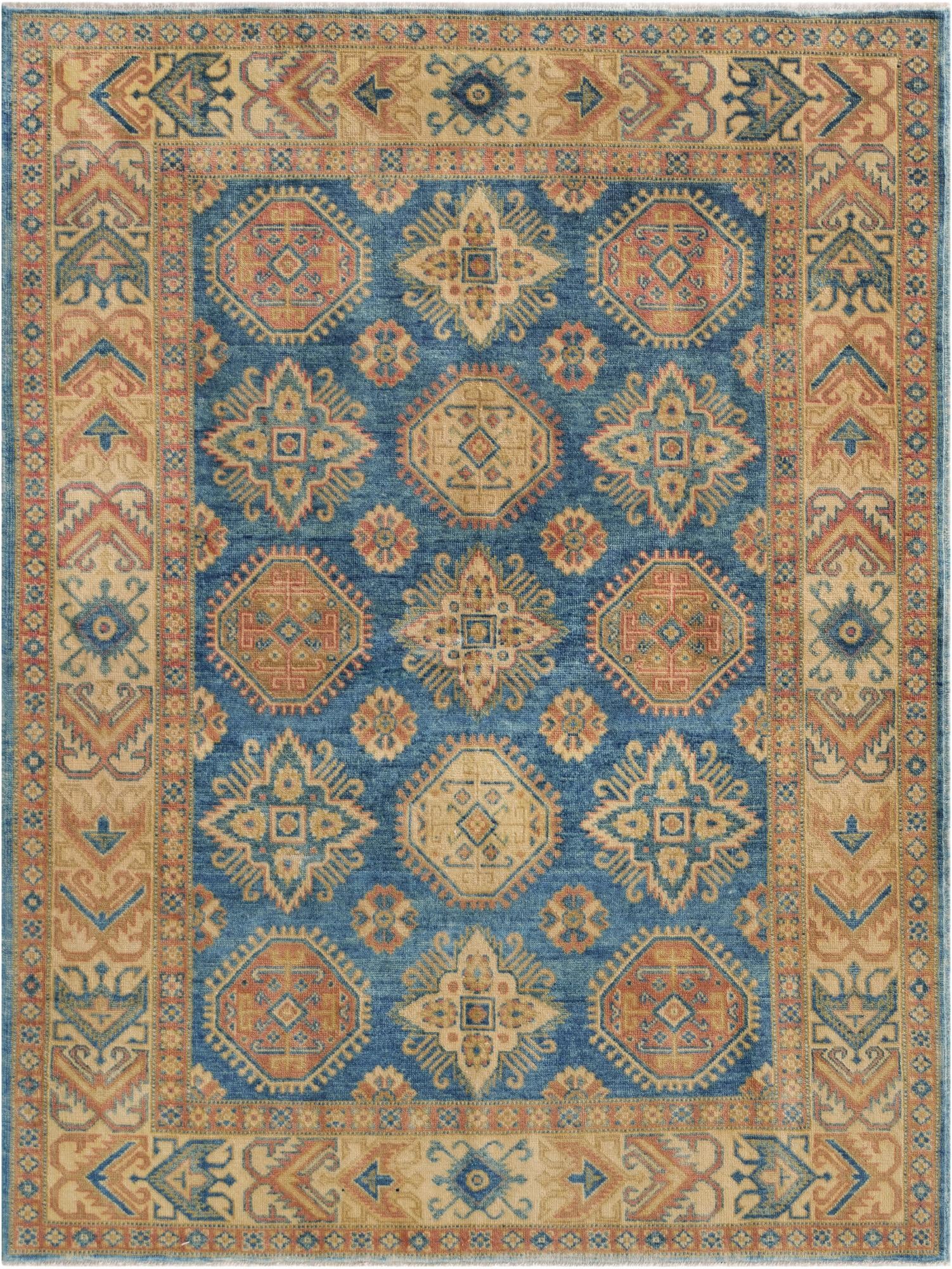  4' 11 x 6' 6  Hand Knotted Oushak Wool Rug