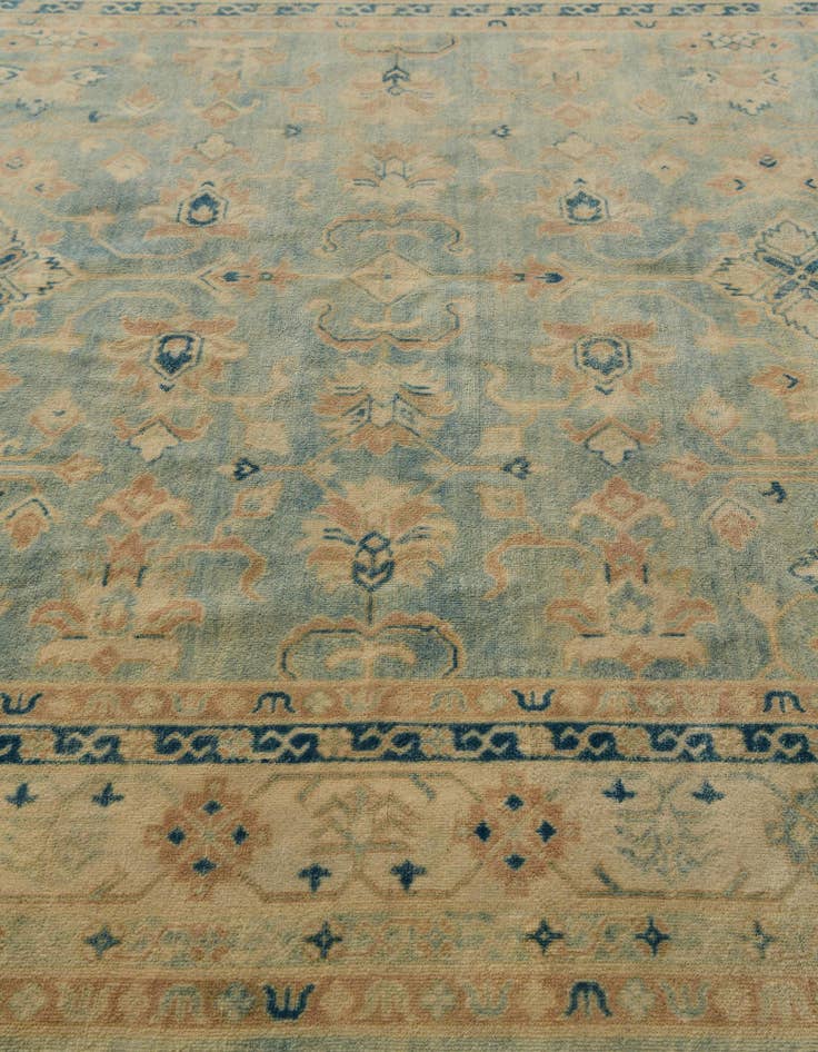 Detail image of 8' 1 x 9' 10 Hand Knotted Oushak Wool Rug