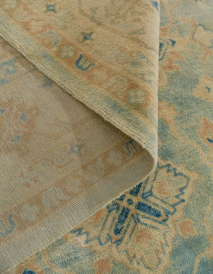 Detail image of 8' 1 x 9' 10 Hand Knotted Oushak Wool Rug