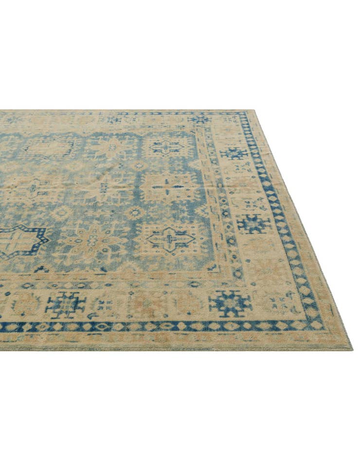 Detail image of 8' 2 x 9' 2 Hand Knotted Oushak Wool Rug