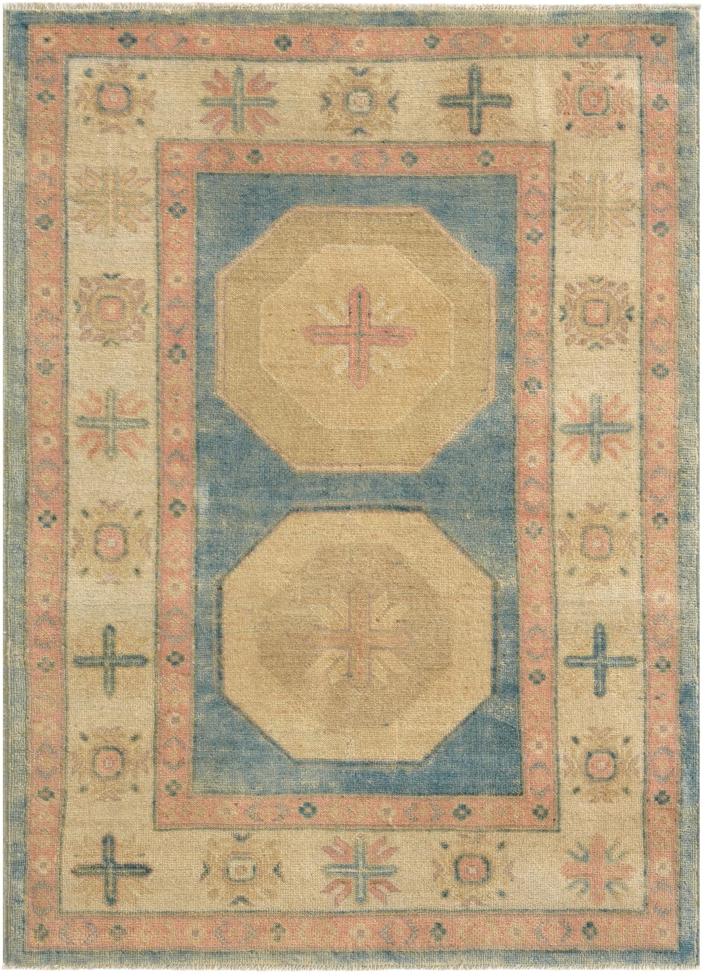 3' 6 x 4' 10 Hand Knotted Oushak Wool Rug