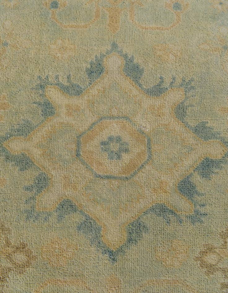 Detail image of 3' 5 x 4' 4 Hand Knotted Oushak Wool Rug