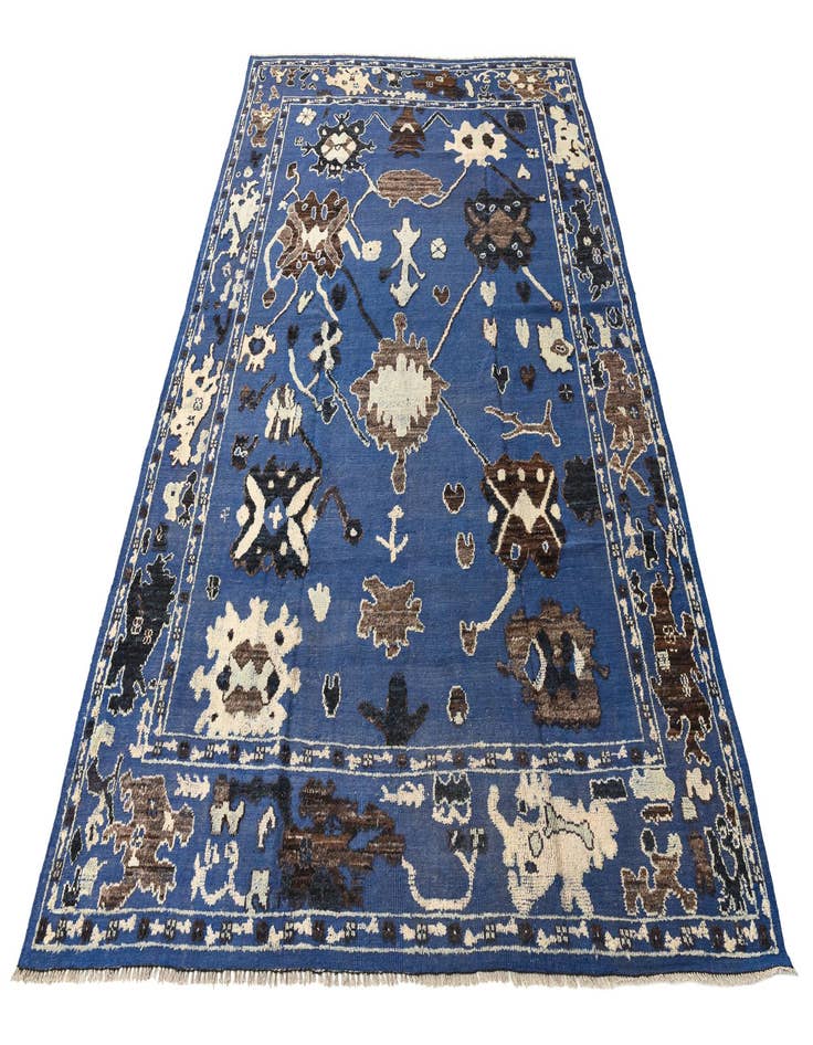 Detail image of  10' 2 x 14'  Hand Knotted Oushak Wool Rug