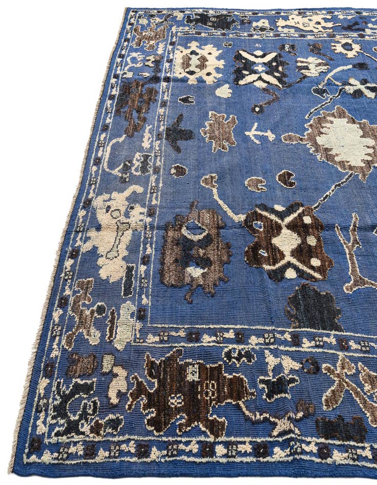 Detail image of  10' 2 x 14'  Hand Knotted Oushak Wool Rug