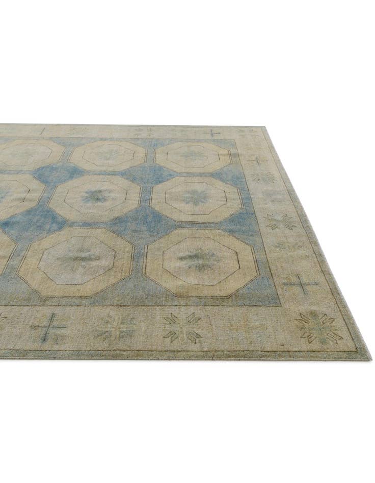 Detail image of 8' 2 x 9' 9 Hand Knotted Oushak Wool Rug