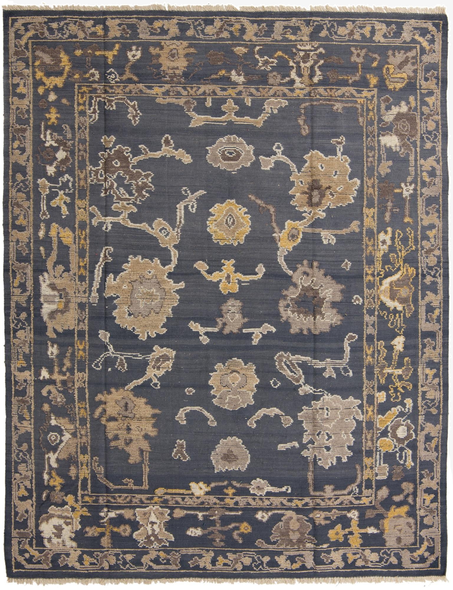  8' x 10' 3  Hand Knotted Oushak Wool Rug