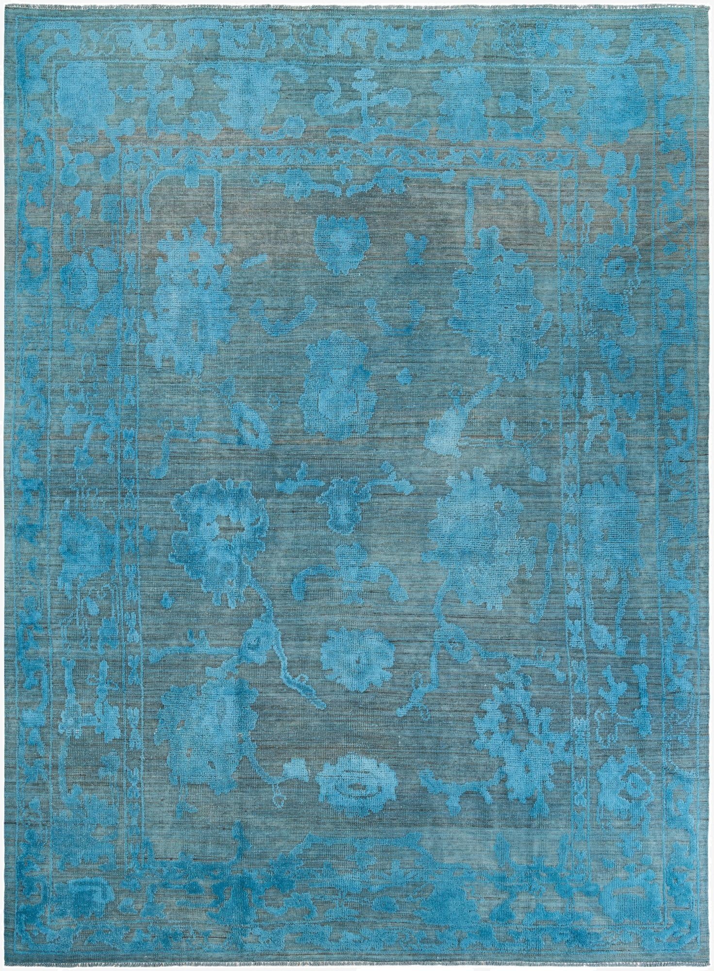  9' 2 x 12' 6  Hand Knotted Oushak Wool Rug