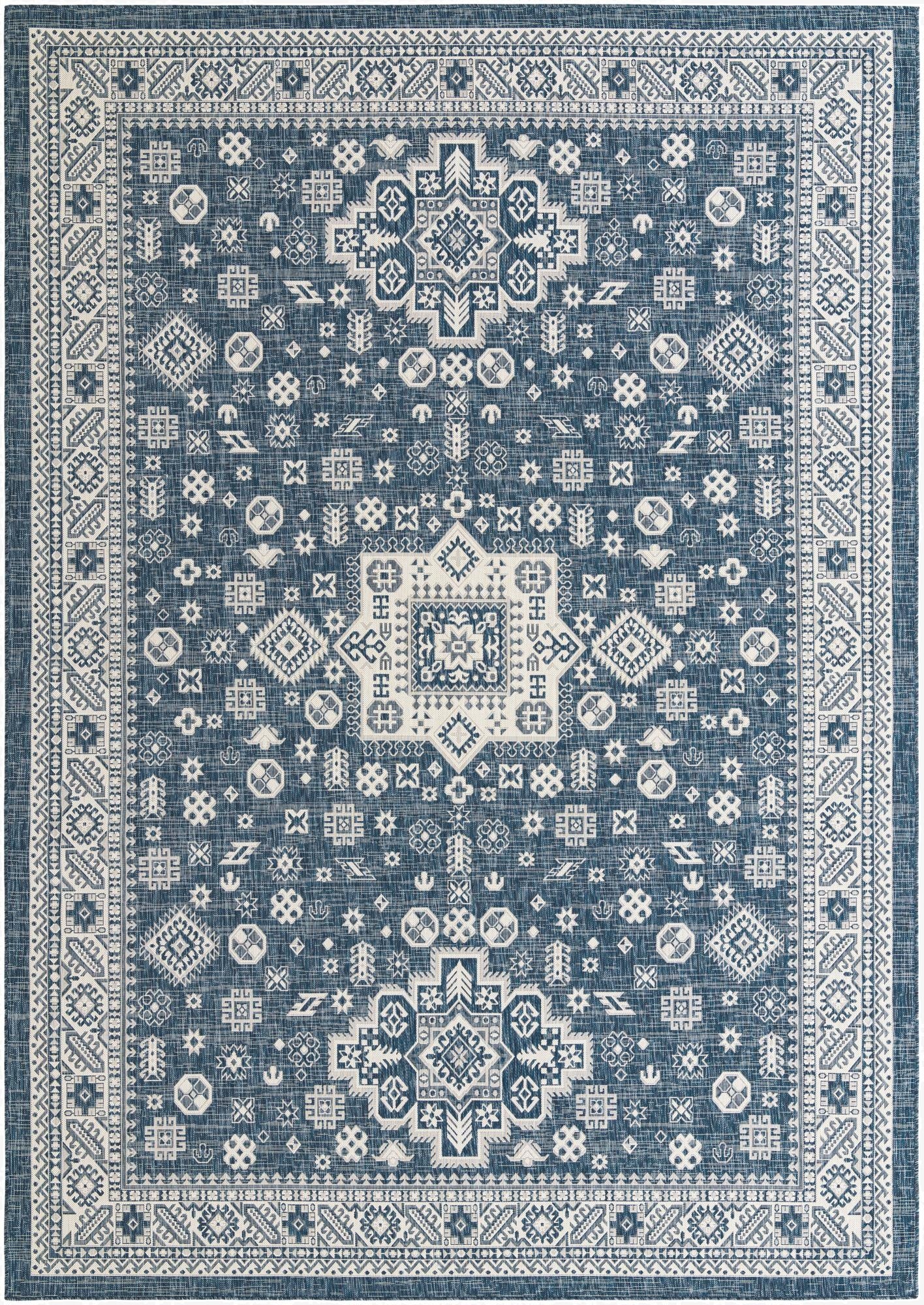  10' x 14'  Washable Aztec Indoor / Outdoor Rug