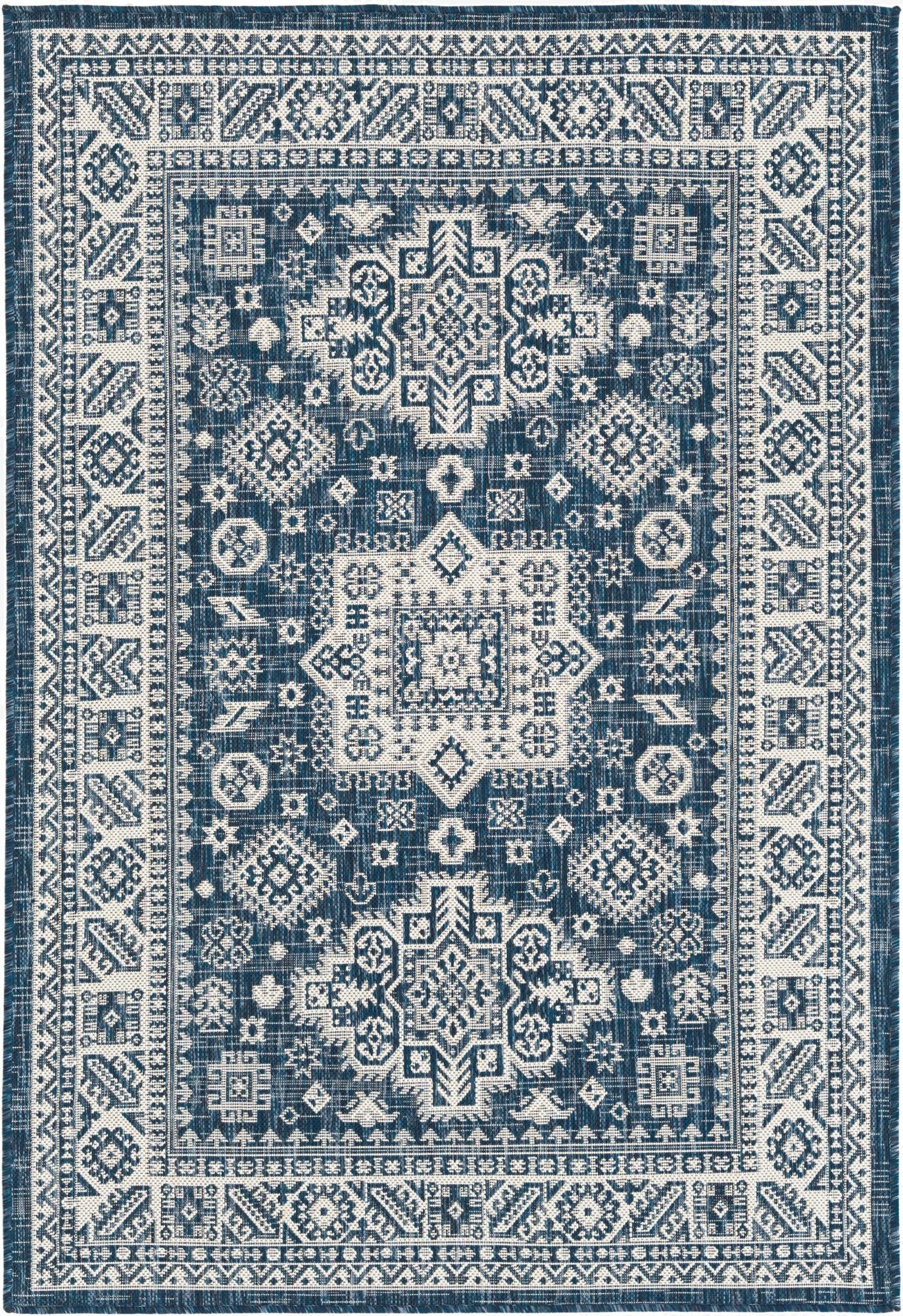  4' x 6'  Washable Aztec Indoor / Outdoor Rug