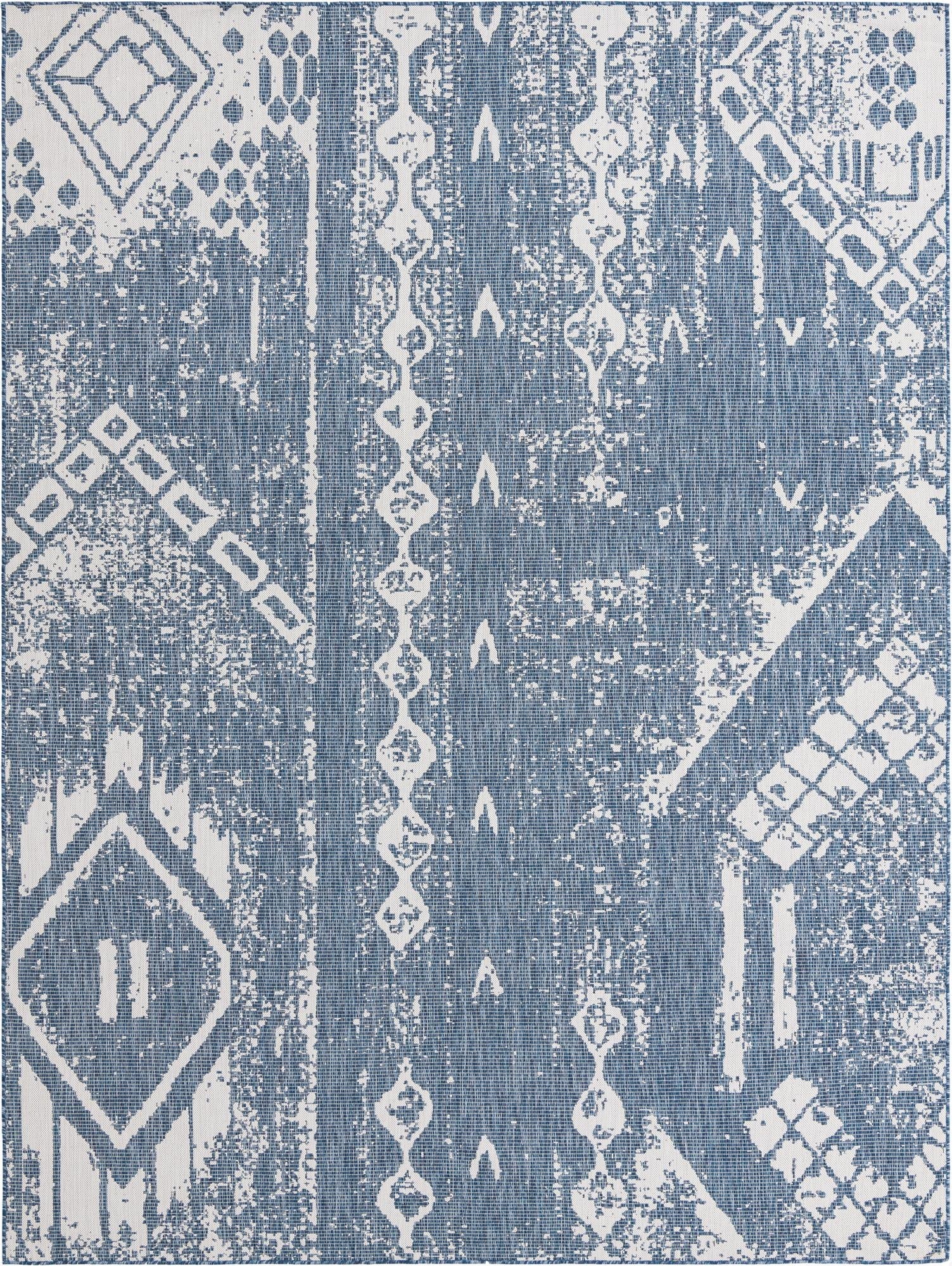  9' x 12'  Washable Bohemian Indoor / Outdoor Rug