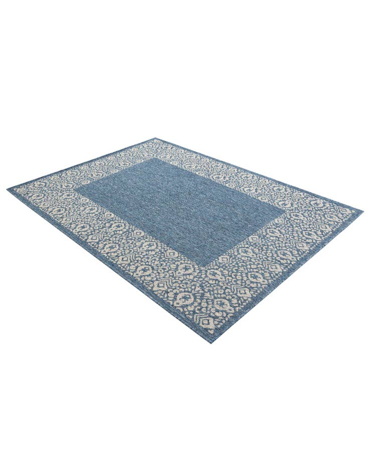 Detail image of  5' 3 x 7'  Washable Border Indoor / Outdoor Rug