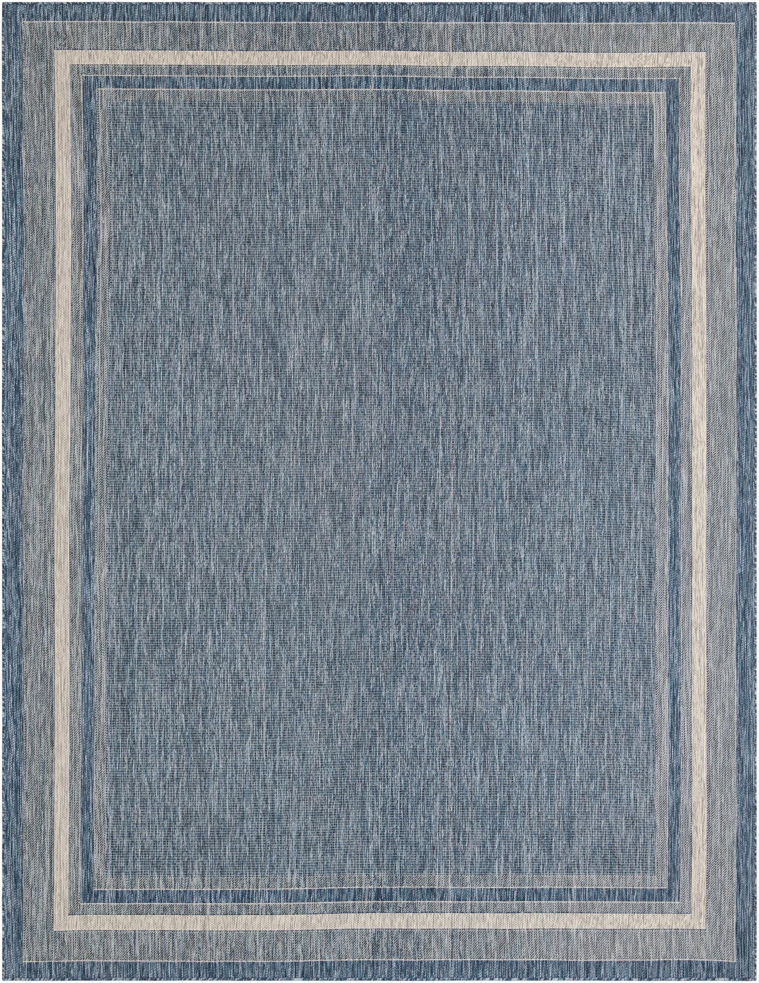  10' x 13'  Washable Border Indoor / Outdoor Rug