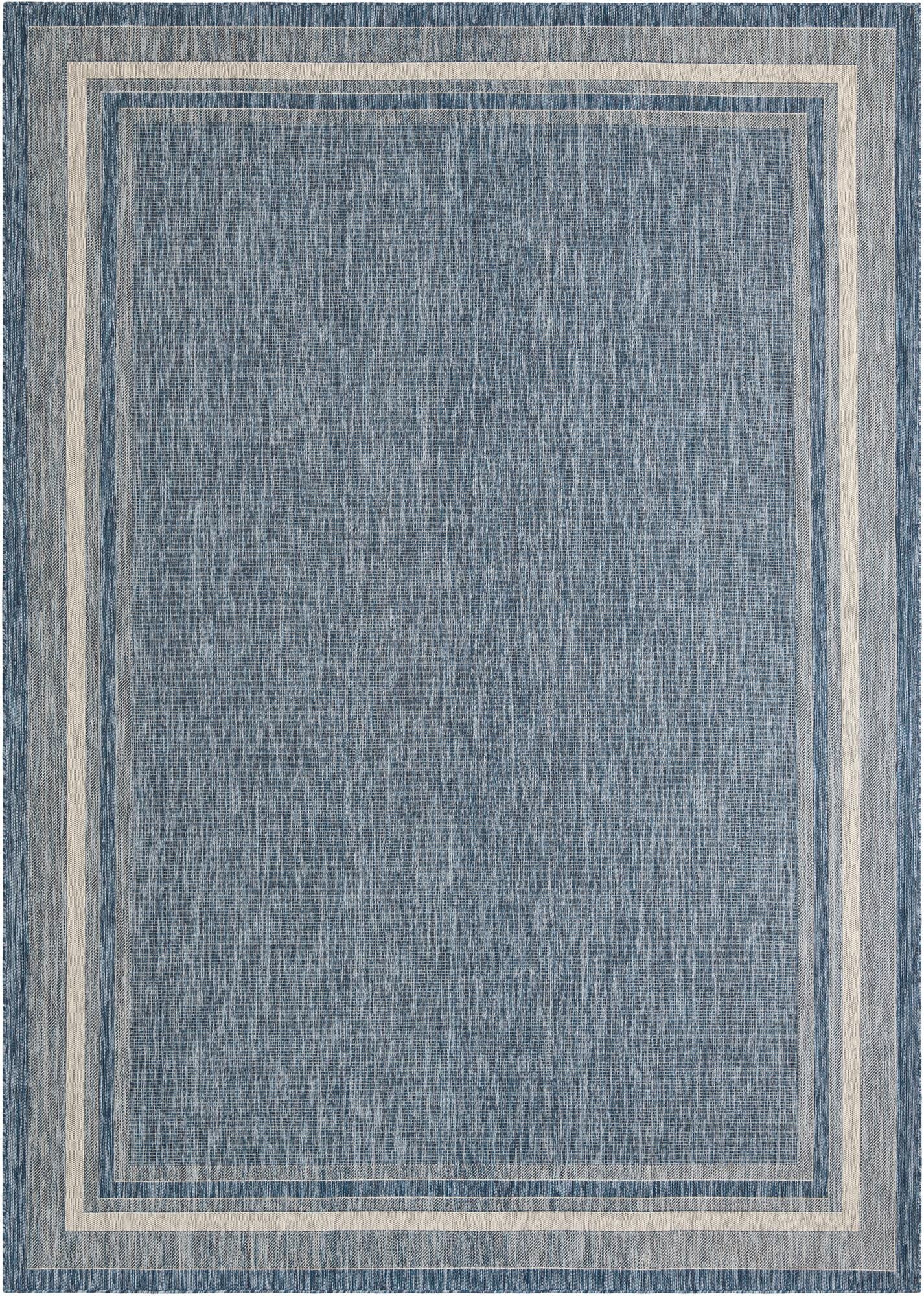  10' x 14'  Washable Border Indoor / Outdoor Rug