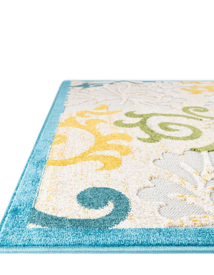 Detail image of  8' x 10'  Washable Botanical Indoor / Outdoor Rug