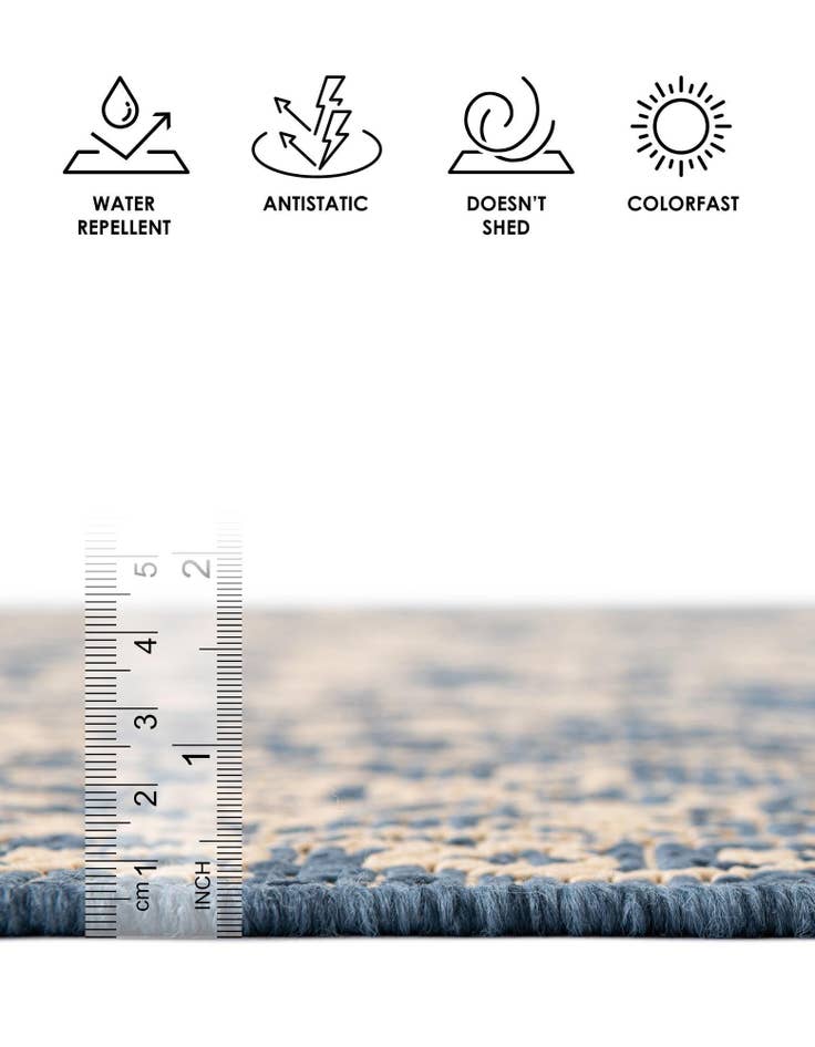 Detail image of  7' x 10'  Washable Botanical Indoor / Outdoor Rug