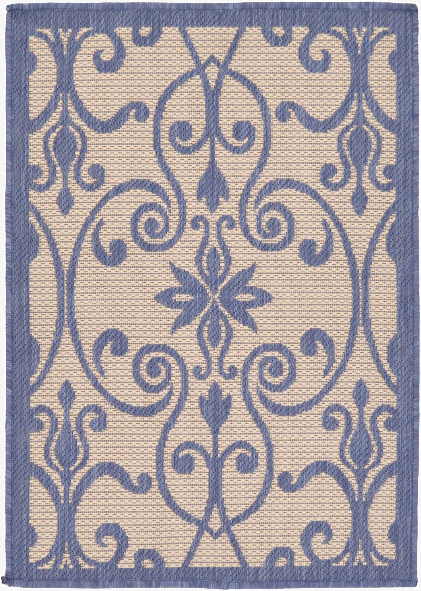  2' 2 x 3'  Washable Botanical Indoor / Outdoor Rug