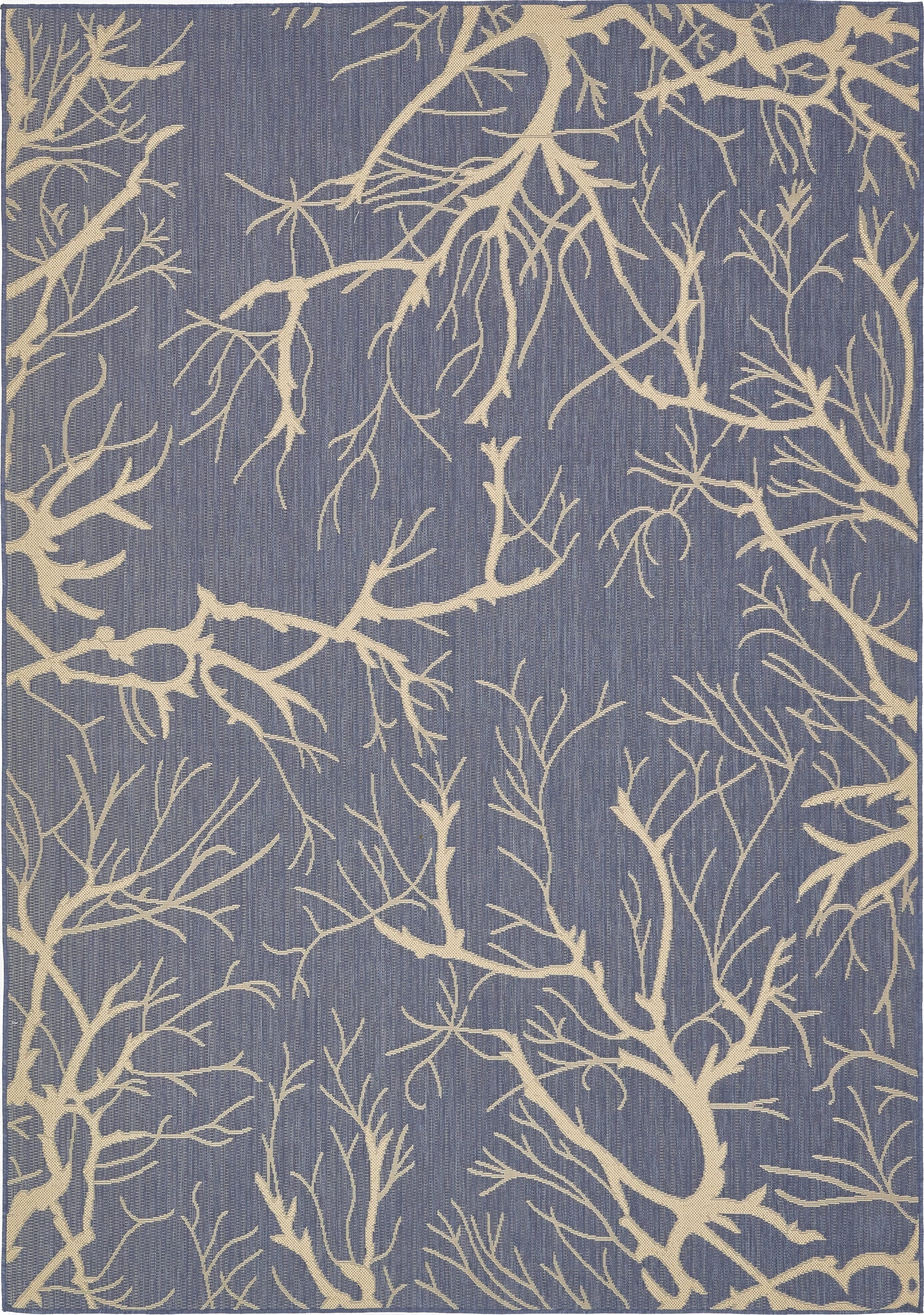  7' x 10'  Washable Botanical Indoor / Outdoor Rug