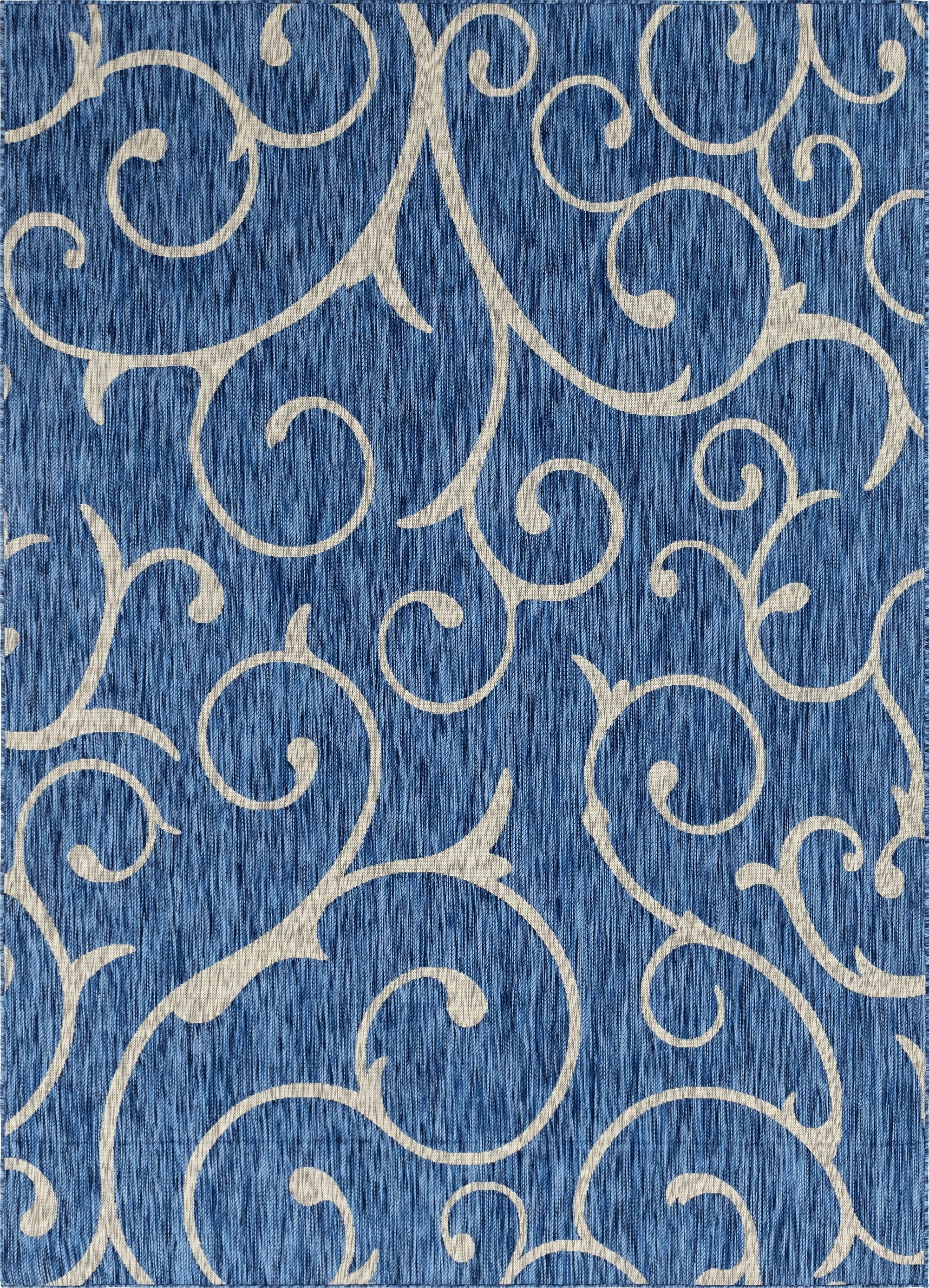  7' x 10'  Washable Botanical Indoor / Outdoor Rug