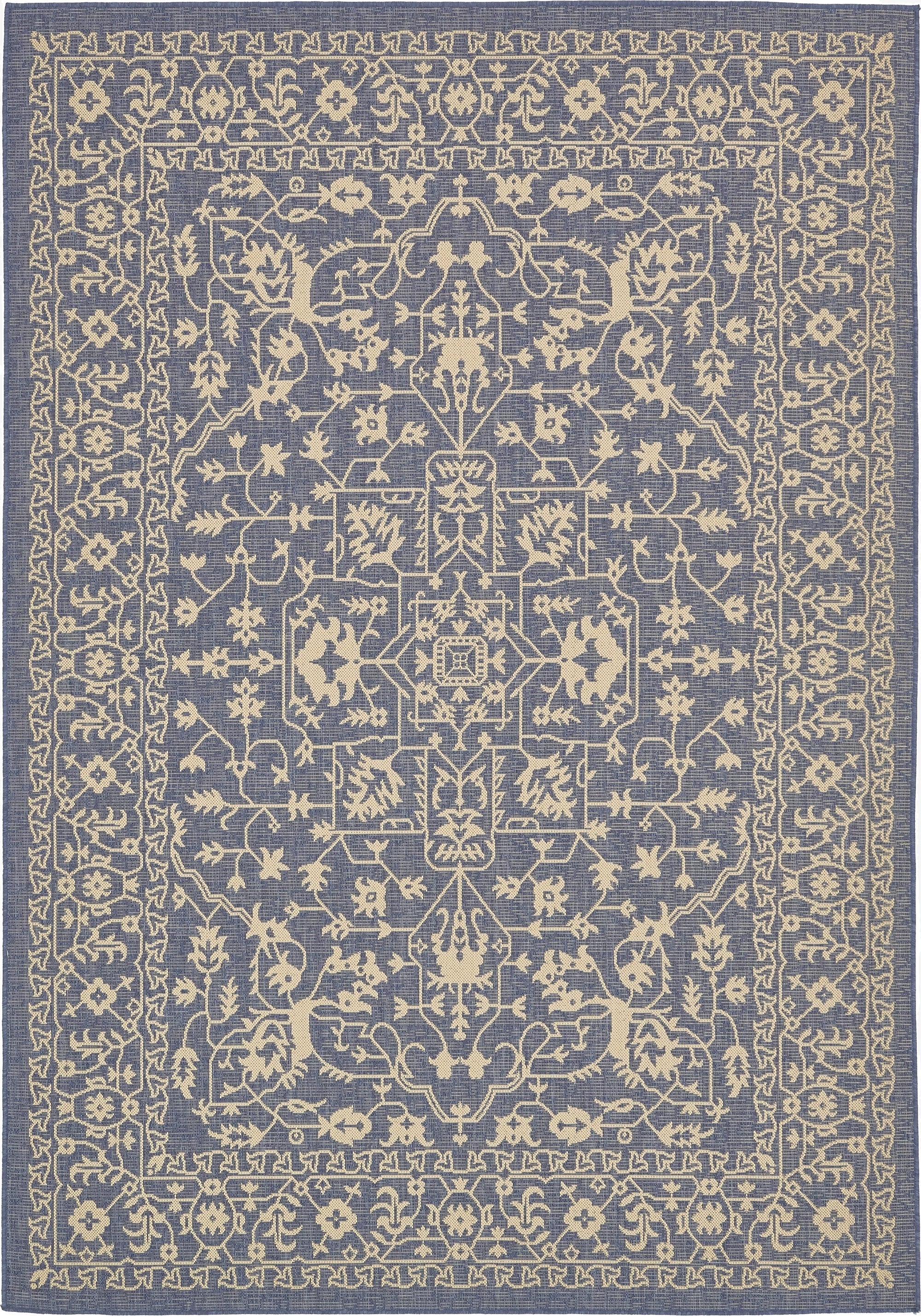  7' x 10'  Washable Botanical Indoor / Outdoor Rug