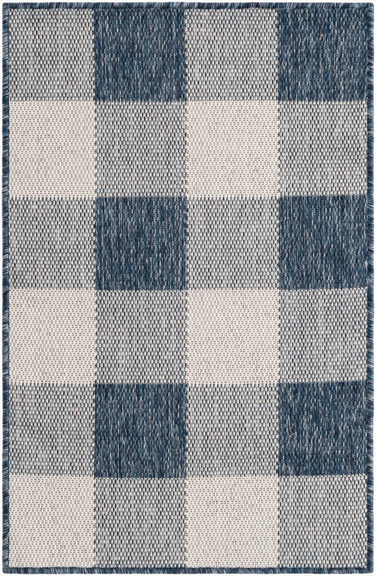  2' x 3'  Washable Checkered Indoor / Outdoor Rug