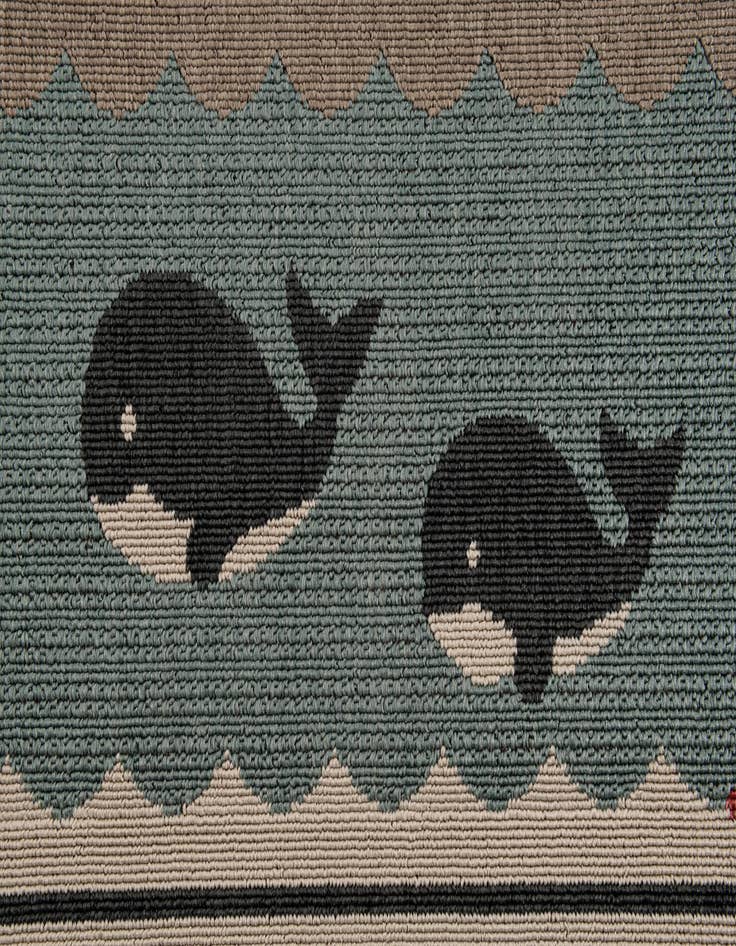 Detail image of  5' 3 x 7' 7  Washable Coastal Indoor / Outdoor Rug