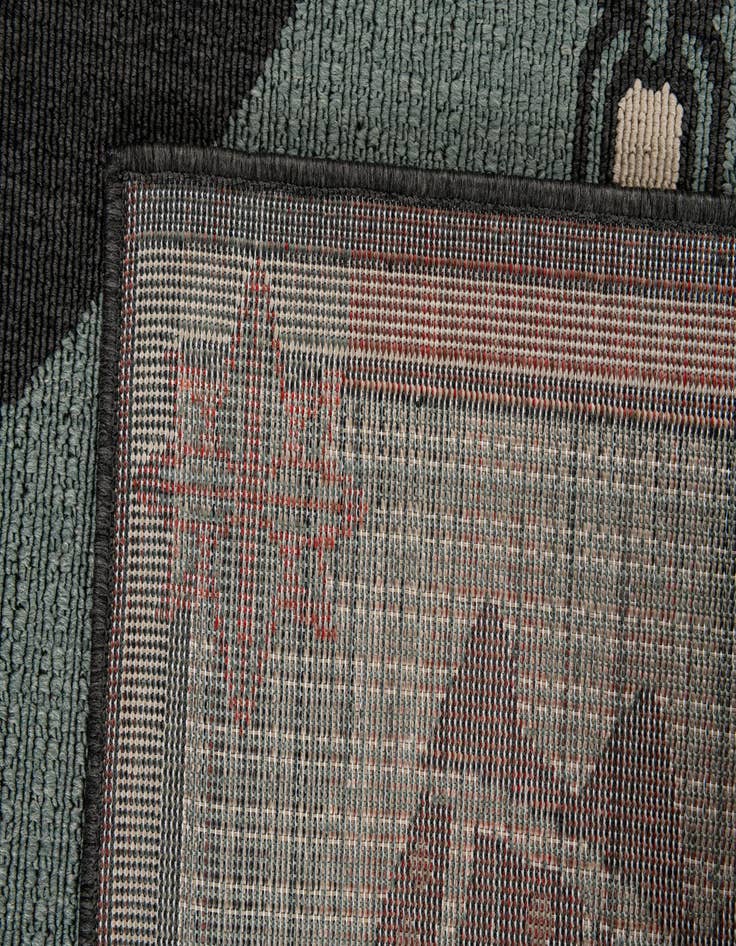 Detail image of  5' 3 x 7' 7  Washable Coastal Indoor / Outdoor Rug