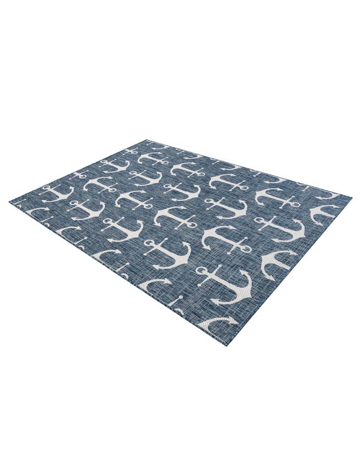 Detail image of  5' 3 x 7'  Washable Coastal Indoor / Outdoor Rug