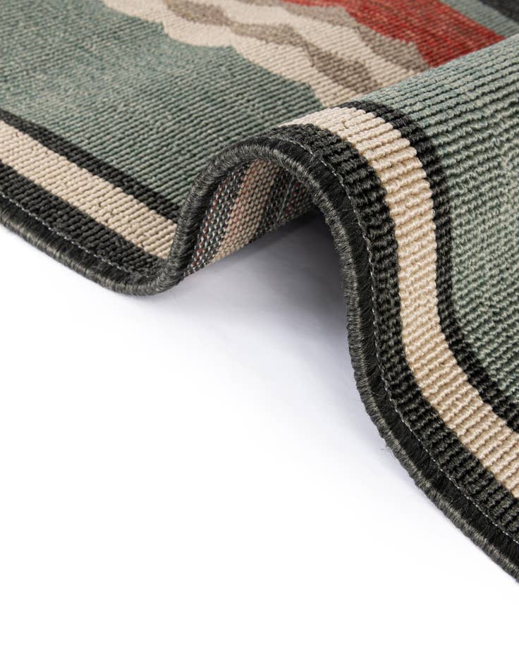 Detail image of  7' 10 x 10'  Washable Coastal Indoor / Outdoor Rug