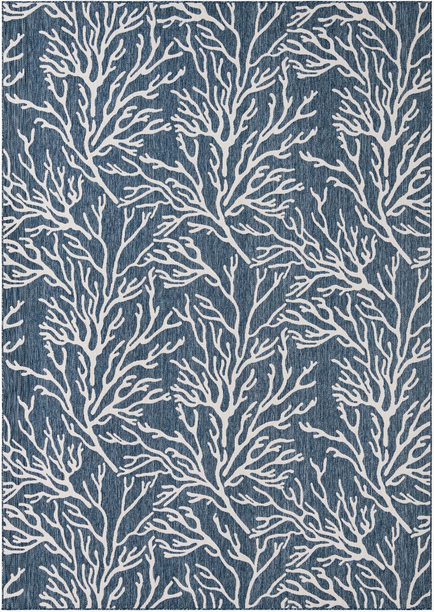  10' x 14'  Washable Coastal Indoor / Outdoor Rug