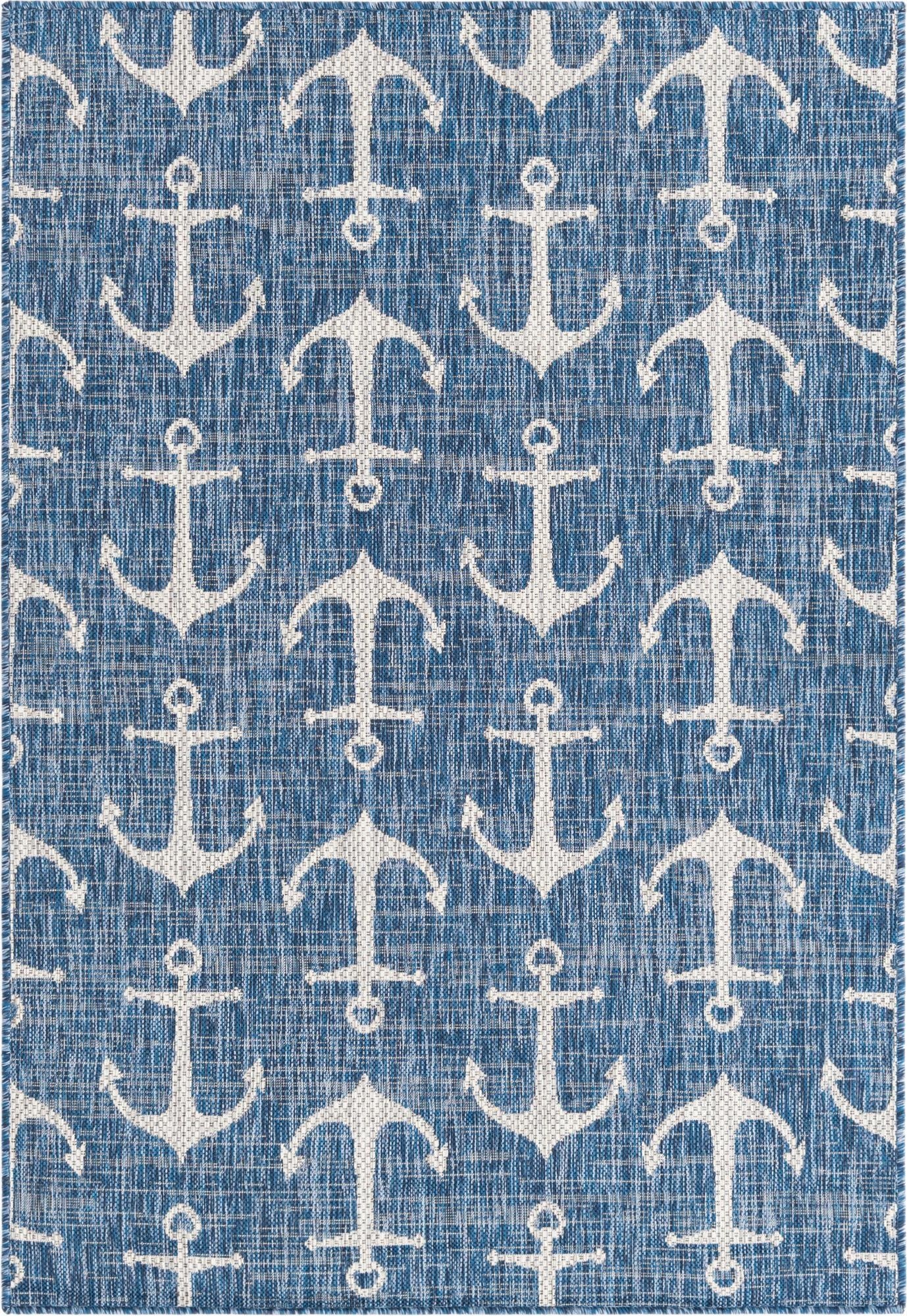  4' x 6'  Washable Coastal Indoor / Outdoor Rug