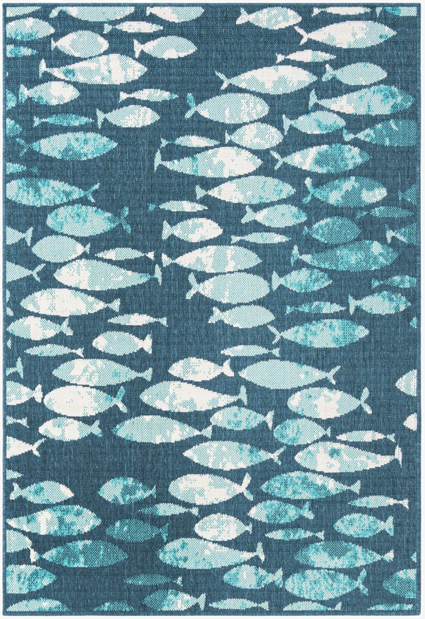  4' x 6'  Washable Coastal Indoor / Outdoor Rug
