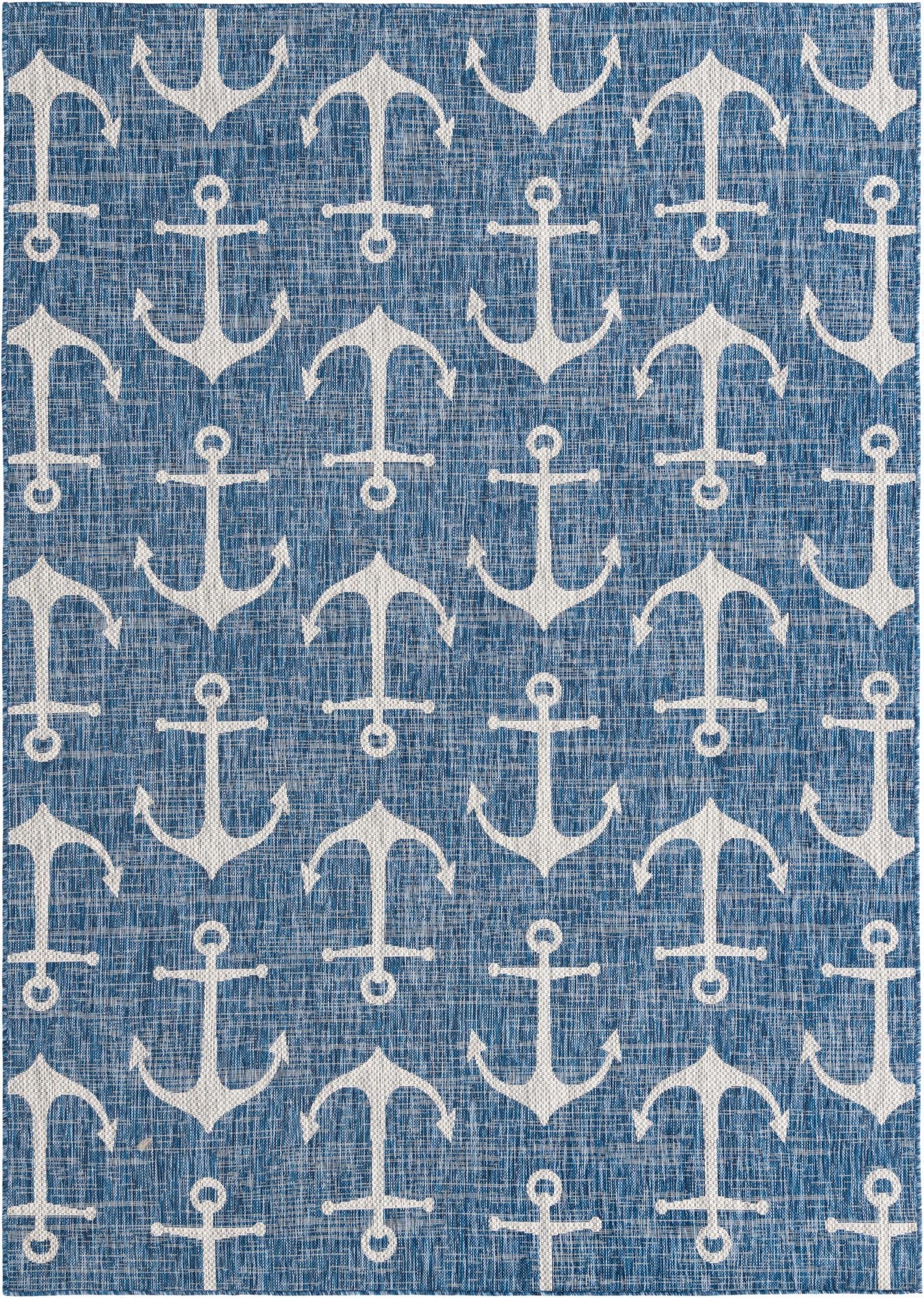 Primary image  7' x 10'  Washable Coastal Indoor / Outdoor Rug