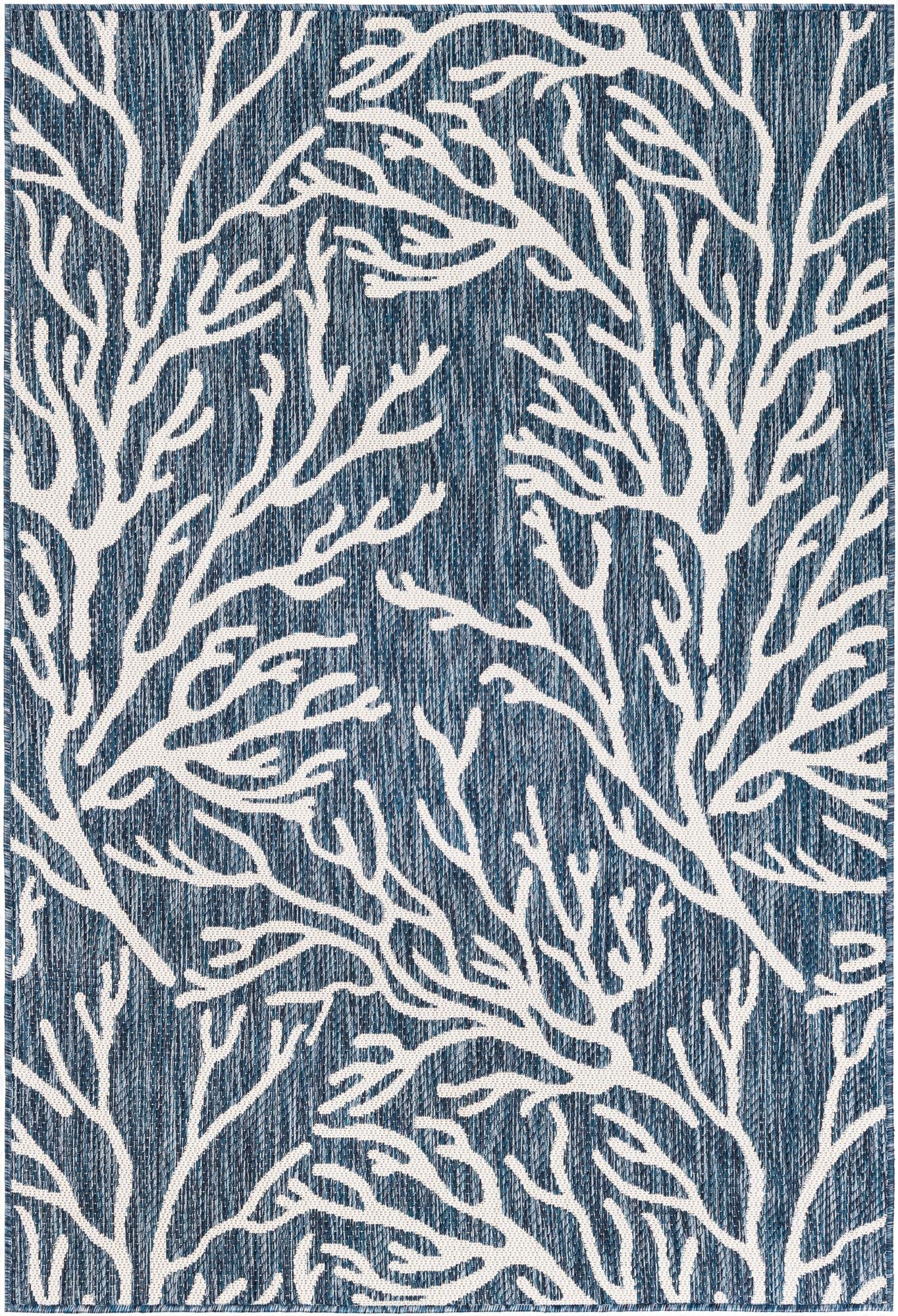  4' x 6'  Washable Coastal Indoor / Outdoor Rug