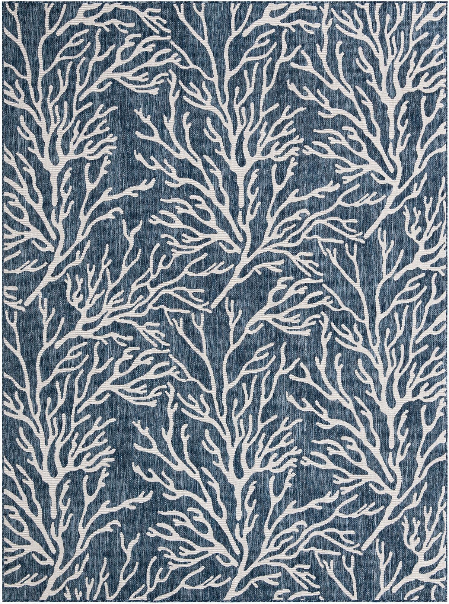  9' x 12'  Washable Coastal Indoor / Outdoor Rug