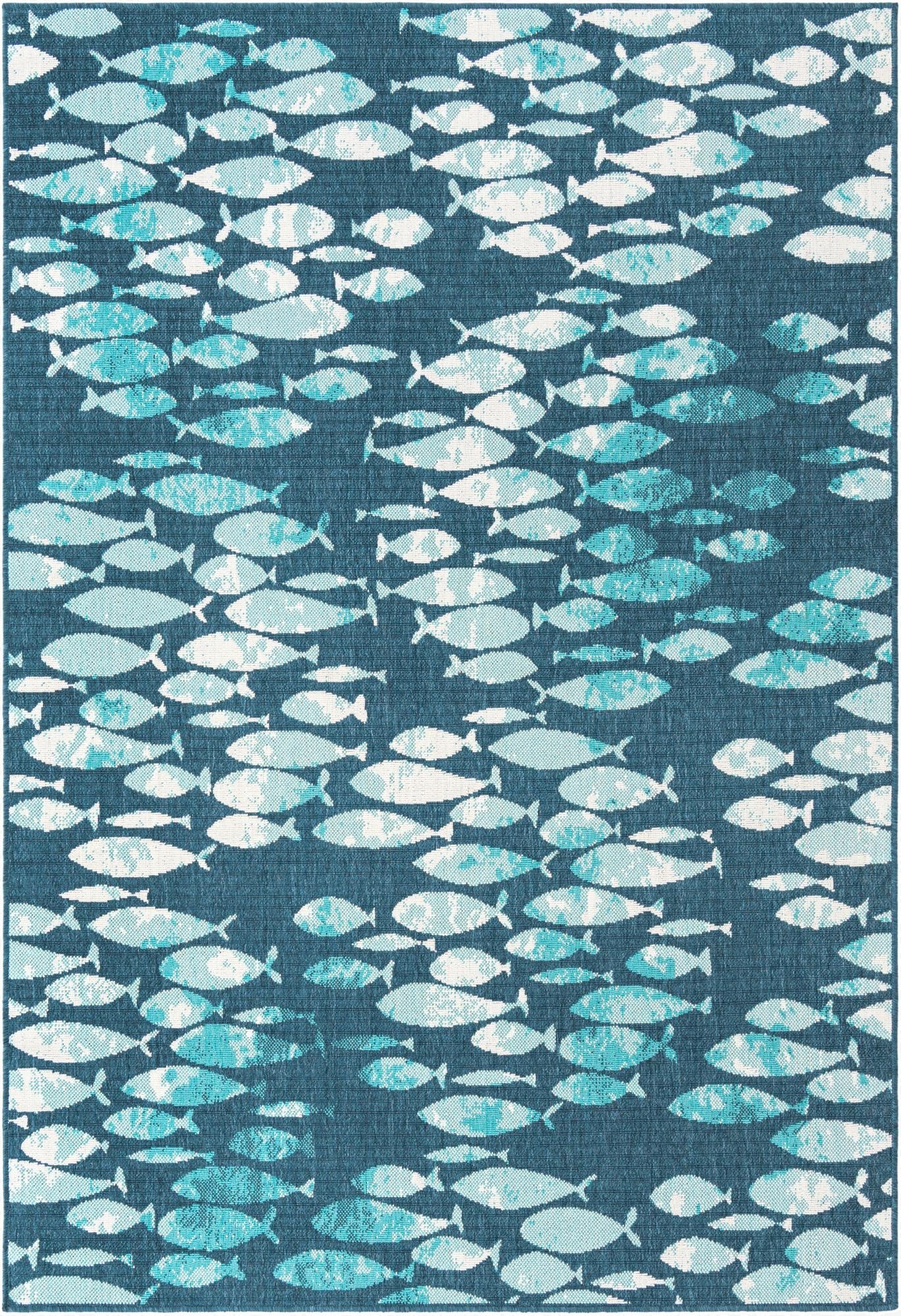 6' x 9'  Washable Coastal Indoor / Outdoor Rug