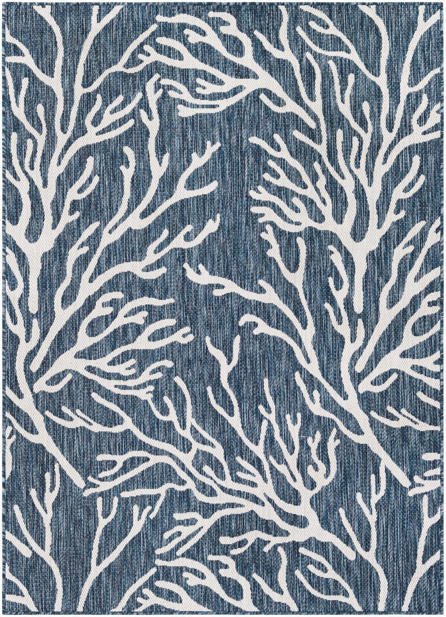  5' 3 x 7'  Washable Coastal Indoor / Outdoor Rug