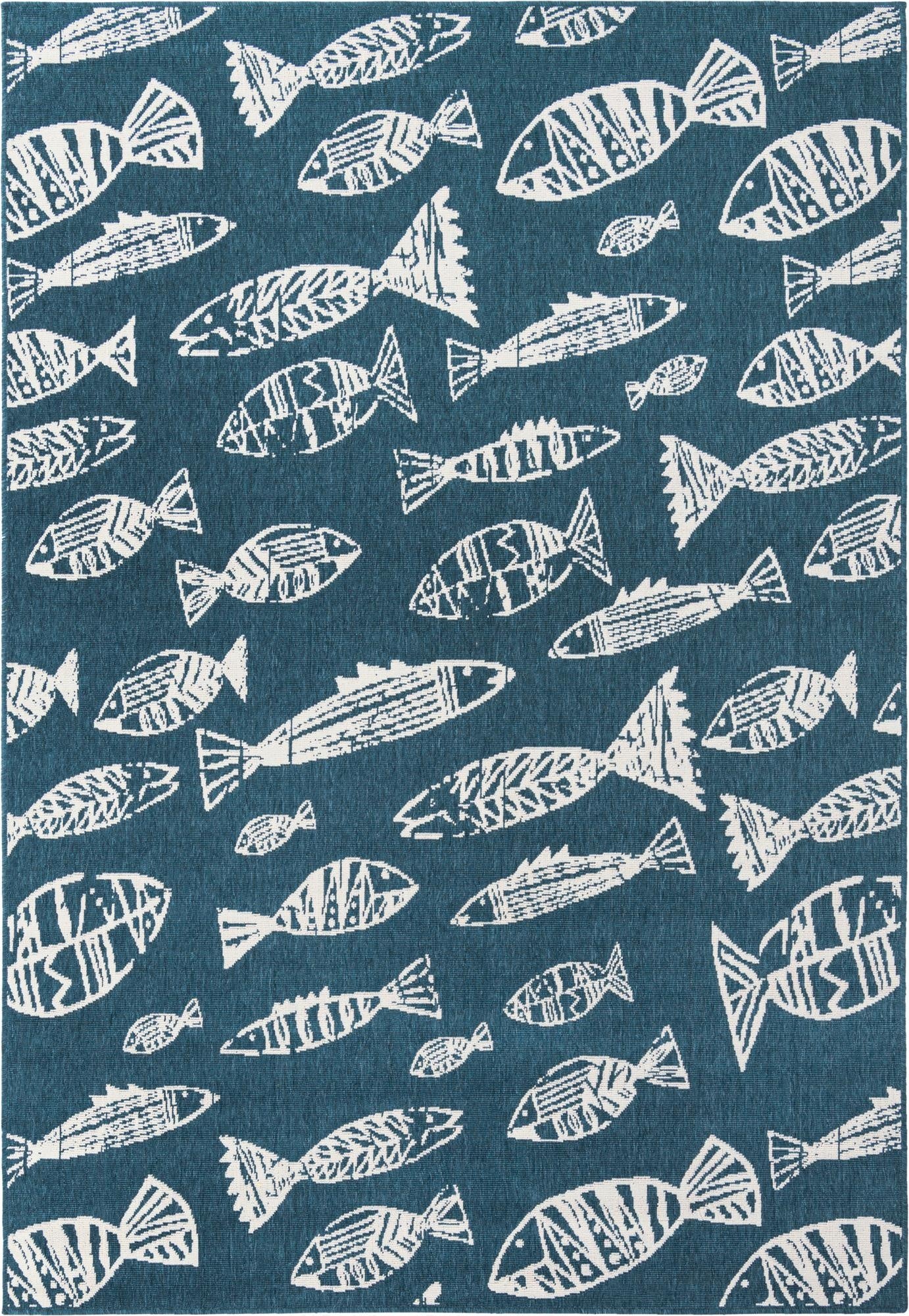  6' x 9'  Washable Coastal Indoor / Outdoor Rug