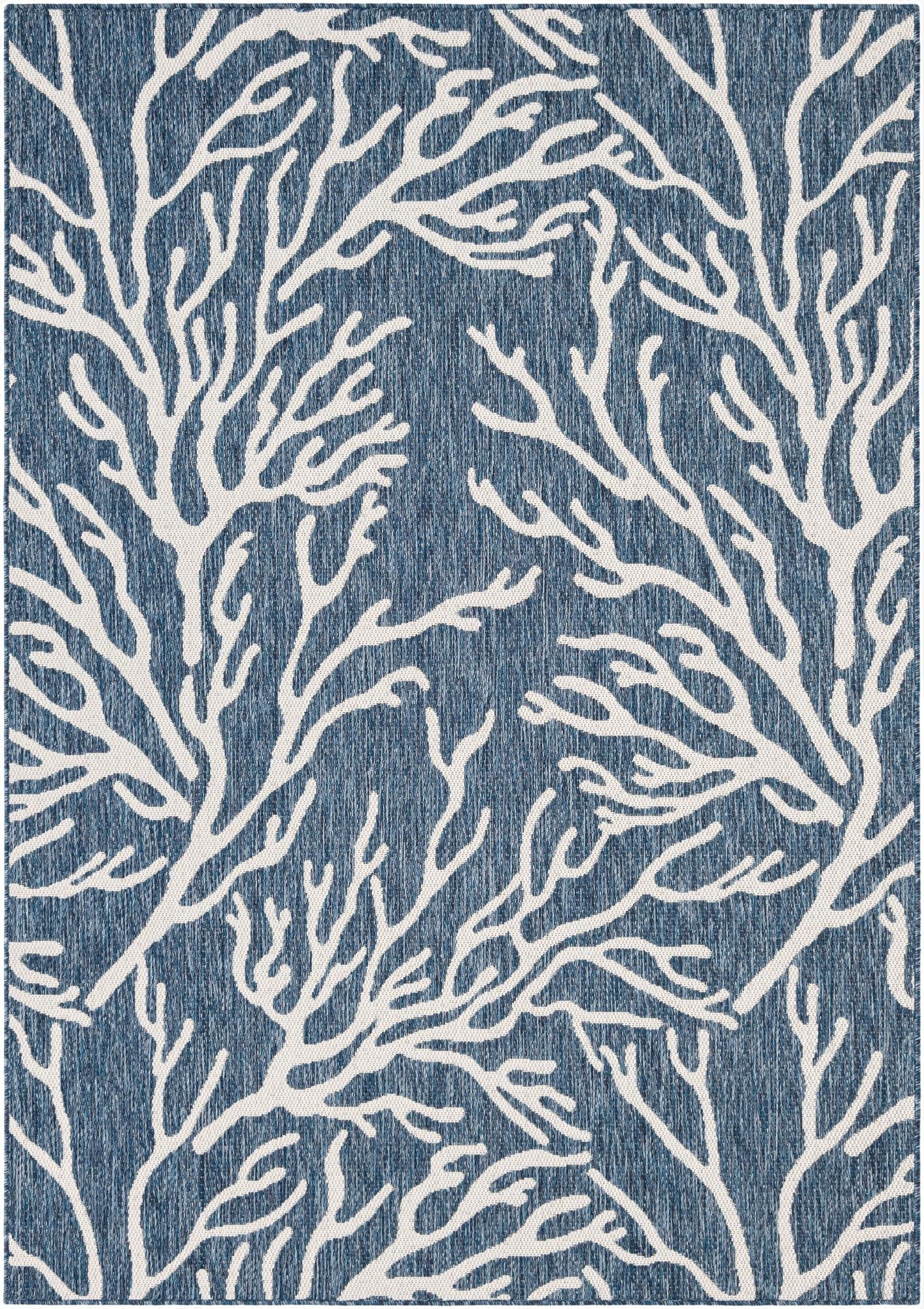  5' 3 x 8'  Washable Coastal Indoor / Outdoor Rug