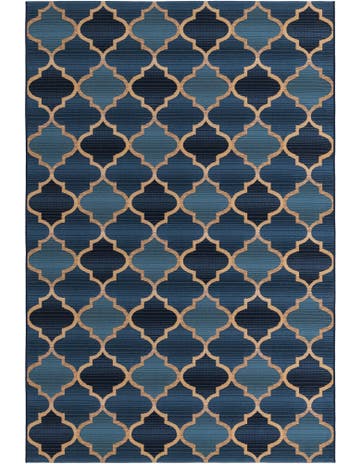 5' 3 x 8' Washable Lattice Indoor / Outdoor Rug