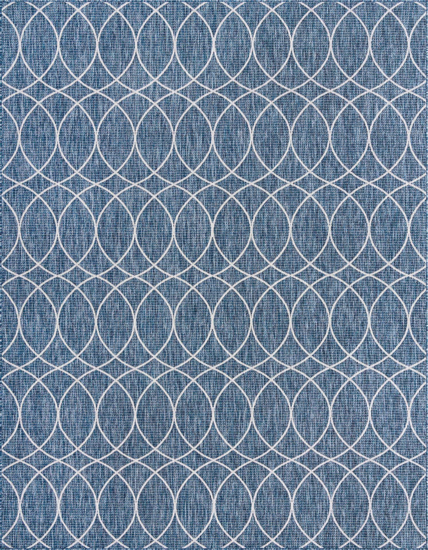 Primary image  9' x 12'  Washable Lattice Indoor / Outdoor Rug