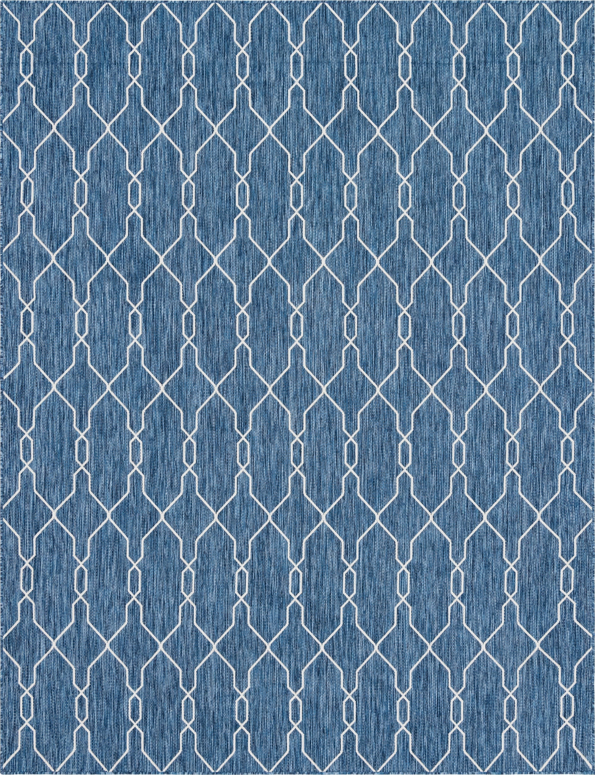  9' x 12'  Washable Lattice Indoor / Outdoor Rug
