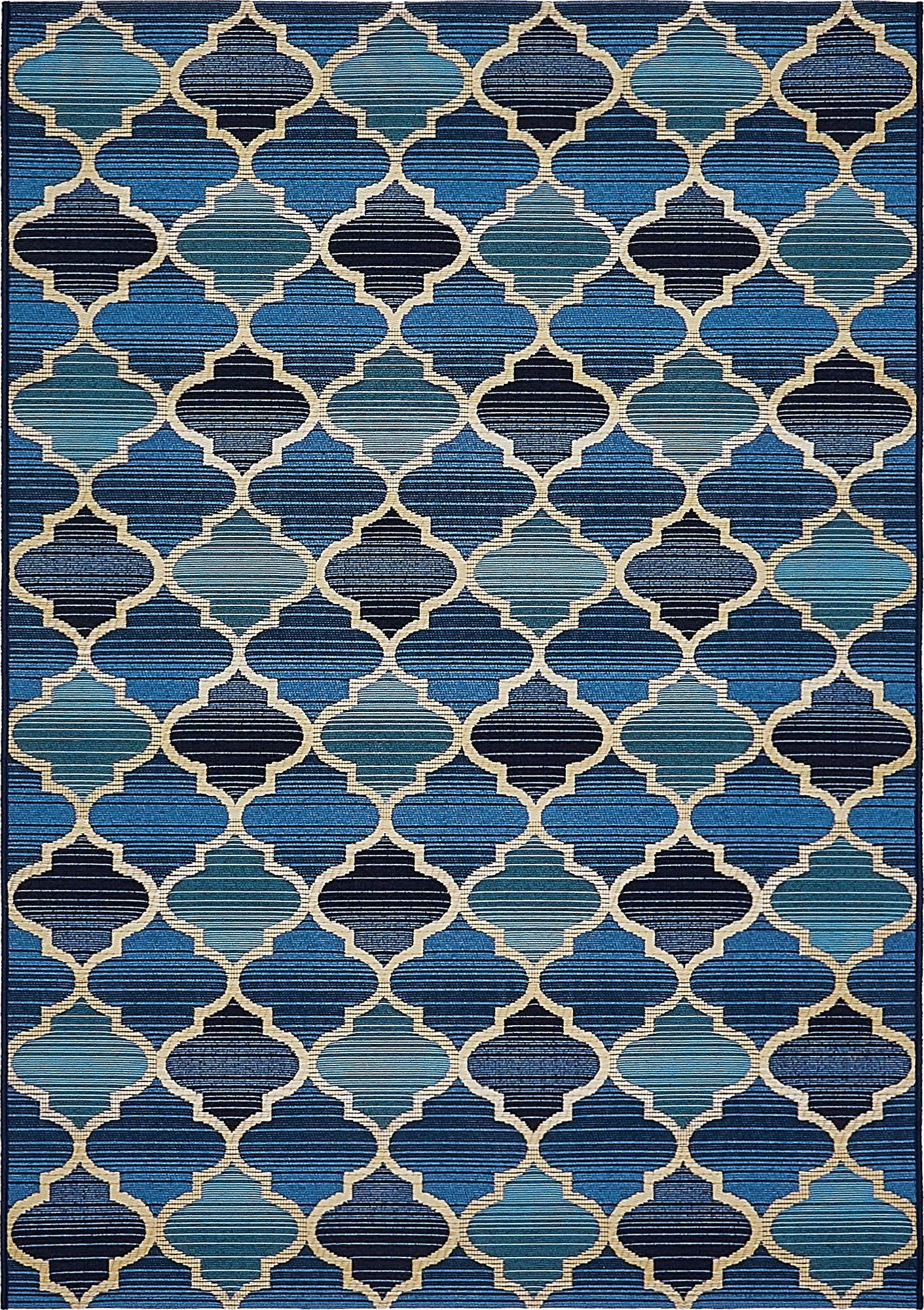  4' x 6'  Washable Lattice Indoor / Outdoor Rug