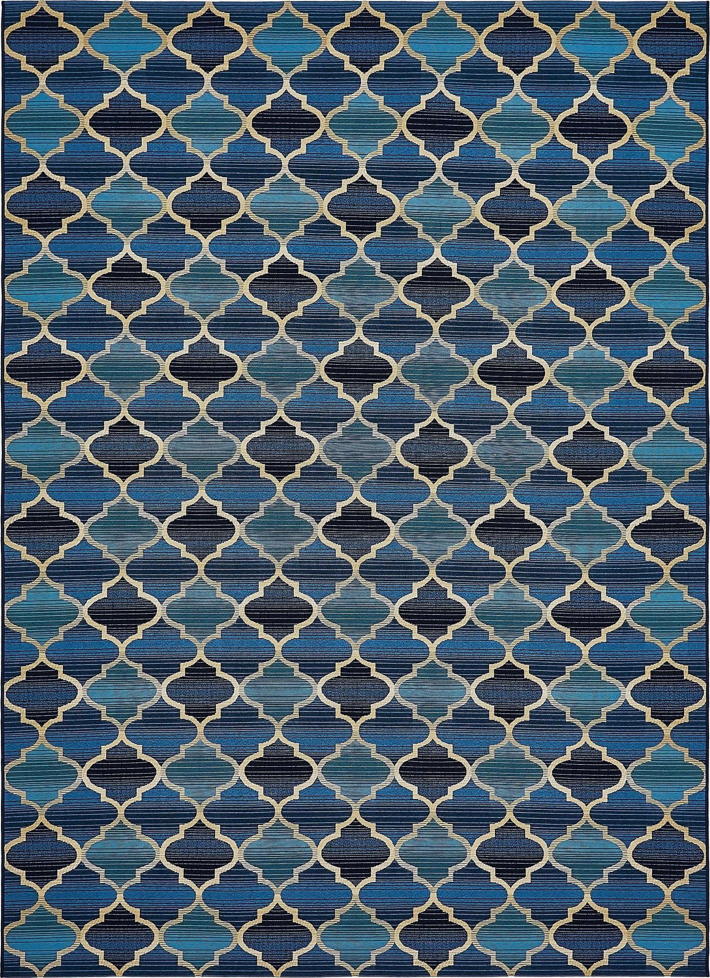 8' x 11' 4  Washable Lattice Indoor / Outdoor Rug