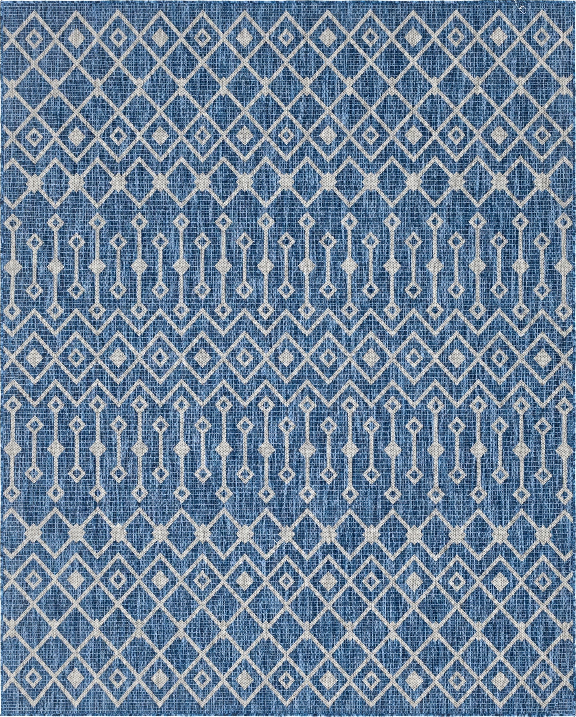  7' 10 x 10'  Washable Lattice Indoor / Outdoor Rug