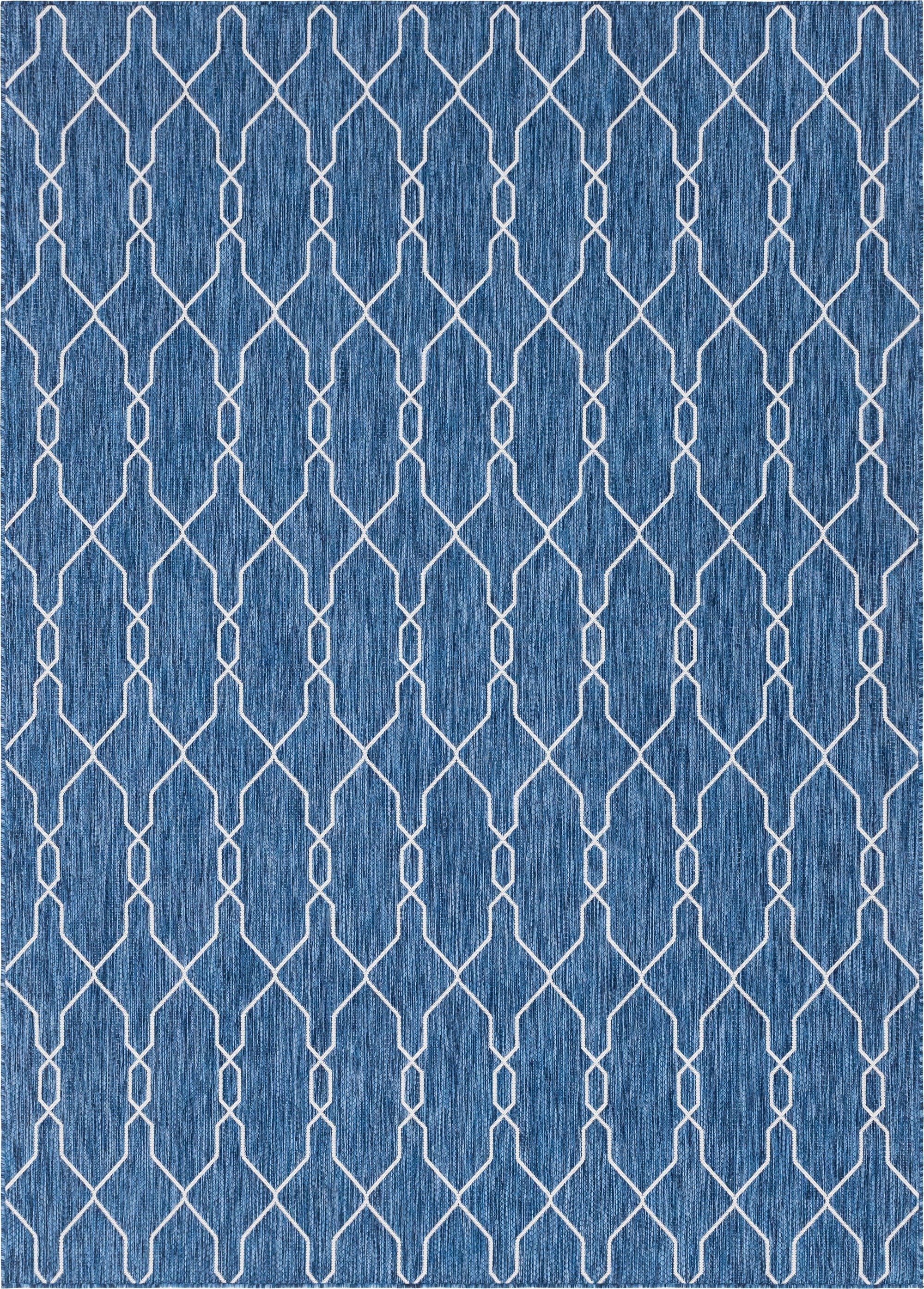  7' 10 x 11'  Washable Lattice Indoor / Outdoor Rug