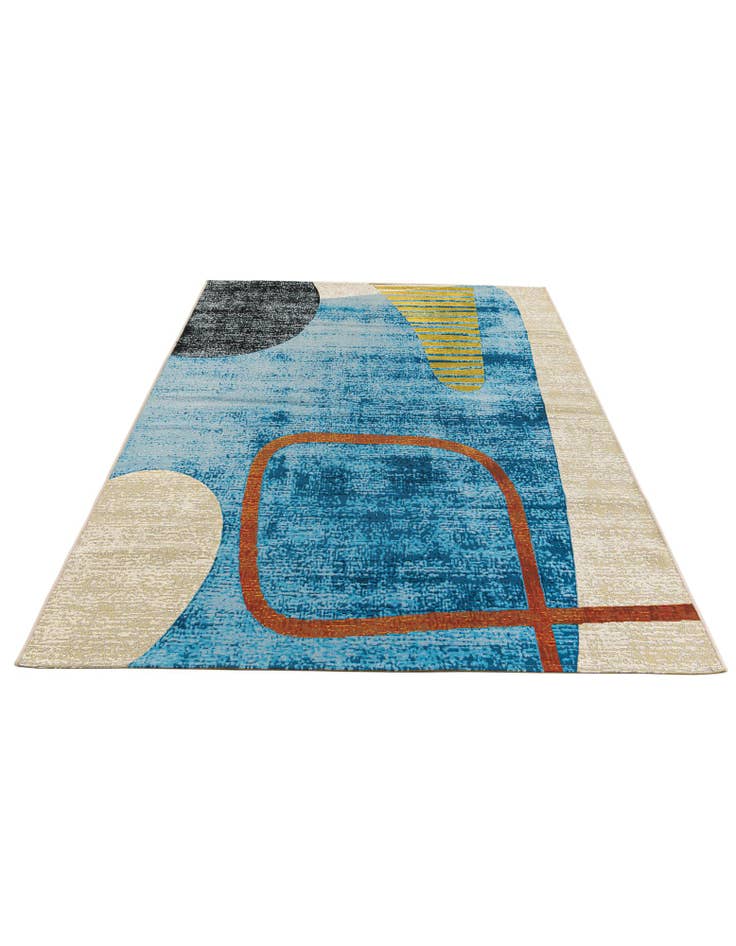 Detail image of  5' 3 x 7' 8  Washable Modern Indoor / Outdoor Rug